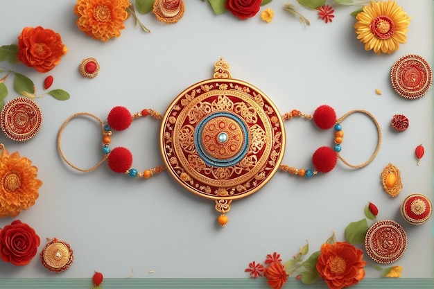 belle fête indienne heureux raksha bandhan carte élégante célébration de la fête de rakshabandhan