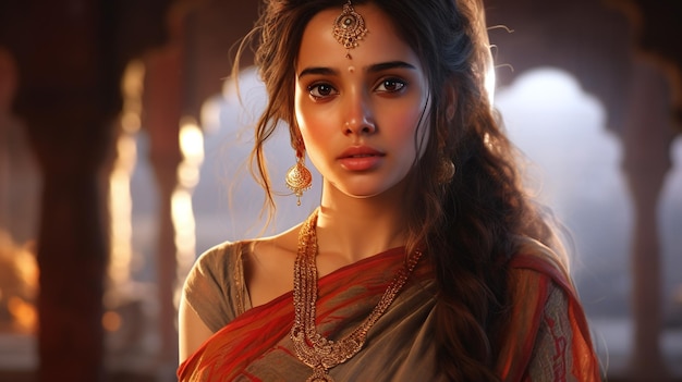 Une belle fille indienne.