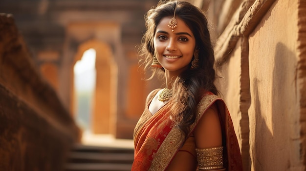 Une belle fille indienne.