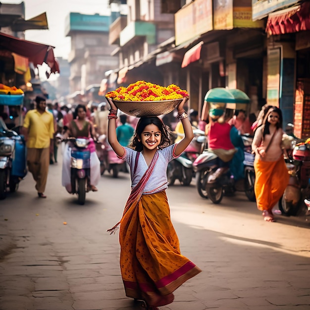 Une belle fille indienne.