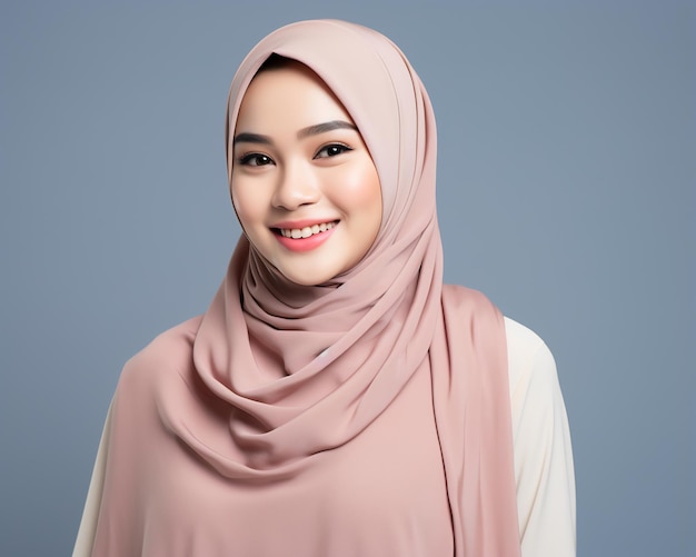Une belle fille musulmane asiatique portant un hijab