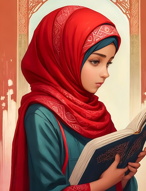 Une belle fille avec une photo de profil en hijab