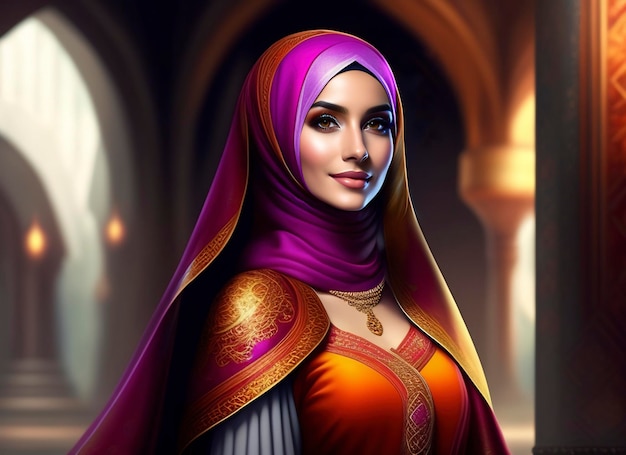 belle fille portant le hijab