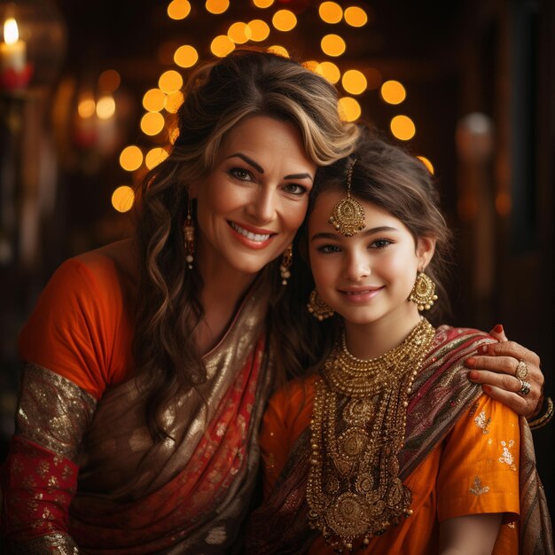 une belle fille et sa grand-mère