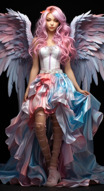 Une belle fille tendre et innocente, un ange, un archange vêtu de soie, se rencontre à l'entrée du paradis.