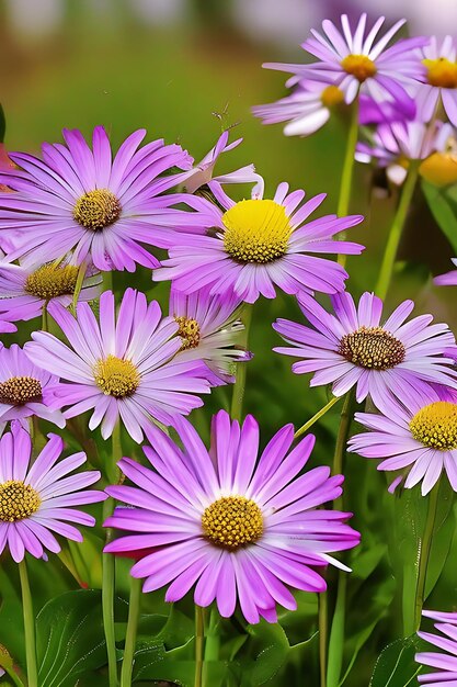 Photo la belle fleur aster marguerite famille astéracée dans ce monde