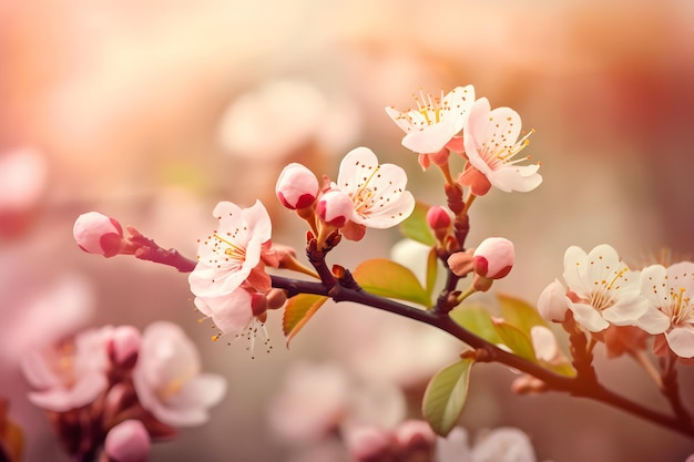 Belle fleur de cerisier sakura Réseau de neurones généré par l'IA