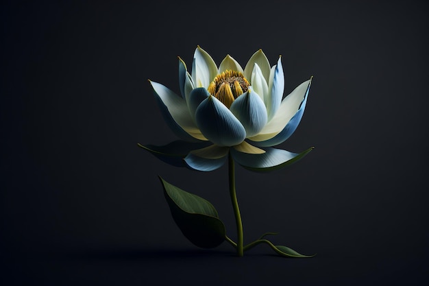 Belle fleur de lotus avec un fond sombre