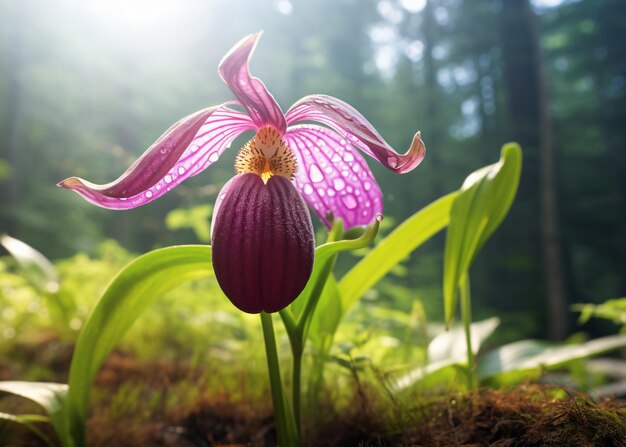 belle fleur d'orchidée dans le jardin de près