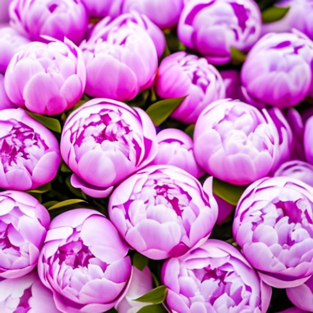 Belle fleur de pioie rose lilas de près la pioie est un genre de plantes herbacées vivaces et à feuilles caduques