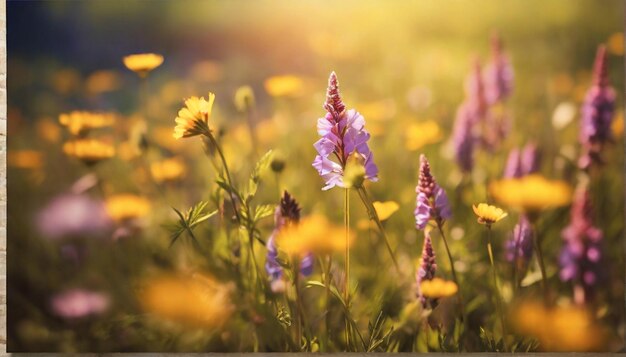 Belle fleur de printemps à l'arrière-plan générée par Ai