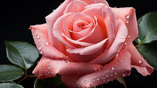 une belle fleur de rose rose isolée