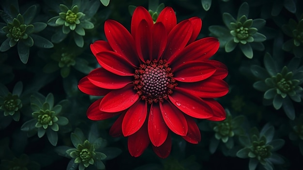 Une belle fleur rouge