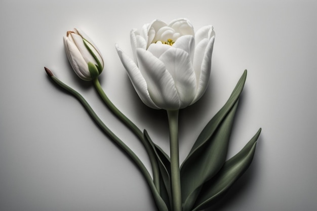 une belle fleur de tulipes blanches