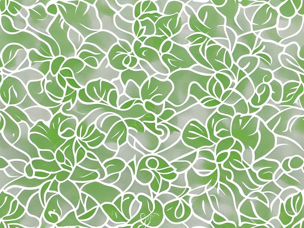 Photo belle fleur verte abstraite et fond vert clair motif de tissu à l'arrière-plan
