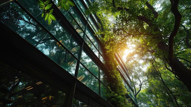 Belle forêt verte dans la ville Concept de nature et d'environnement