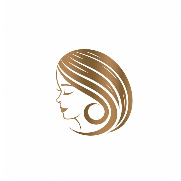 Belle icône du logo du salon de beauté sur un fond blanc isolé