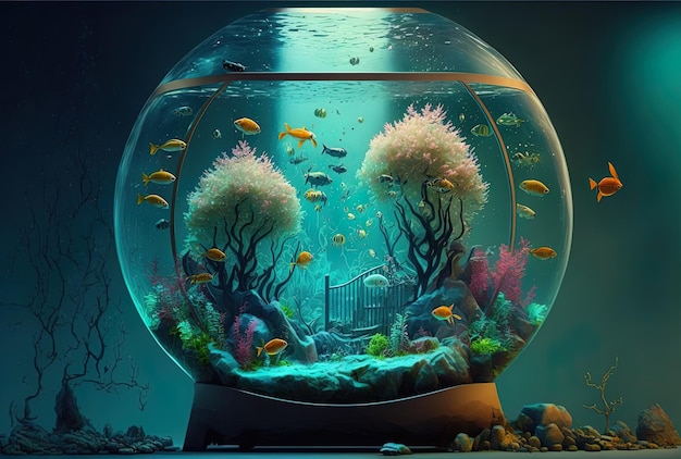 Belle idée d'aquarium de nature sous-marine