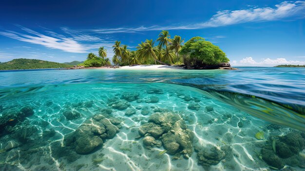 Belle île côtière