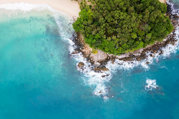 Belle île tropicale avec plage et cocotier liberté plage phuket