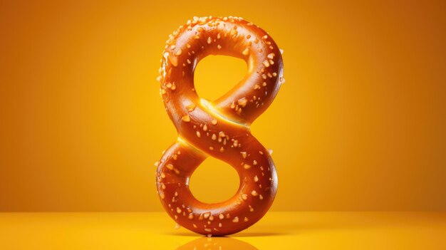 Une belle illustration d'un bretzel pour commémorer l'Oktoberfest