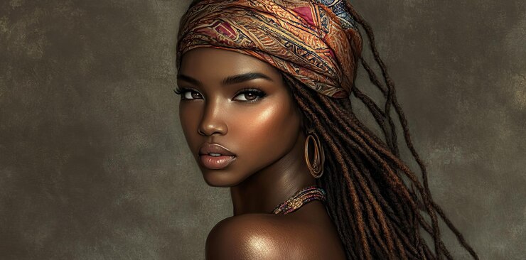Photo une belle illustration d'une femme debout avec des dreadlocks