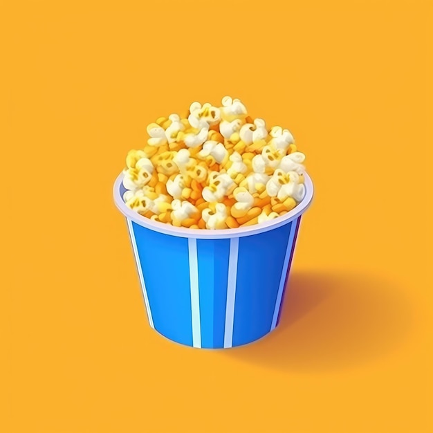 Photo une belle illustration d'une image de pop-corn