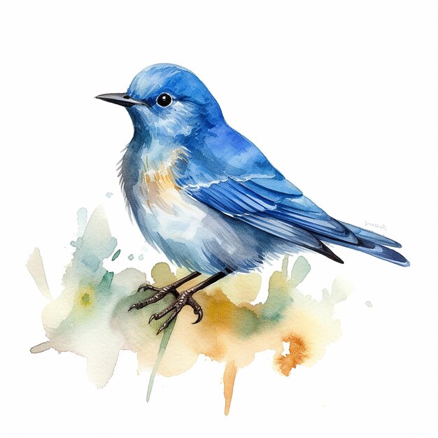 Une belle illustration d'oiseaux à l'aquarelle