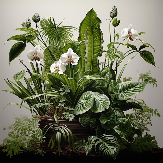 Photo une belle illustration de plantes