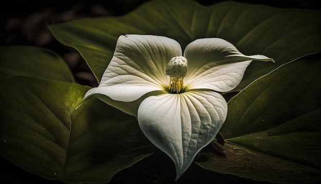 Belle image d'art de générateur d'ai de fond d'écran de fleur de trillium