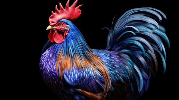 Une belle image d'un beau coq