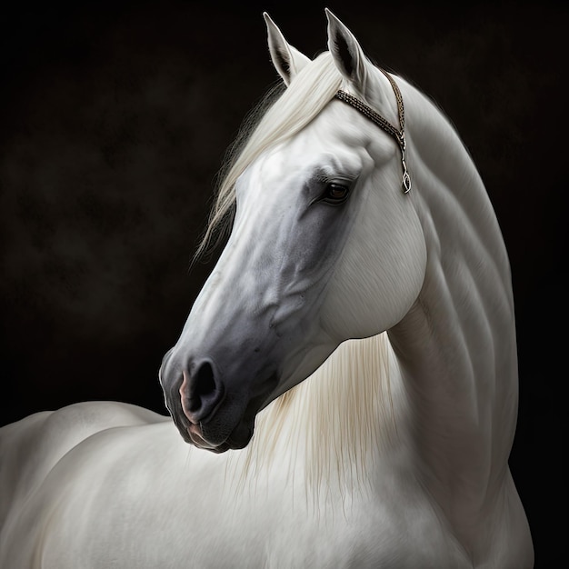 Belle image de cheval majestueux ultra réaliste Generative Ai