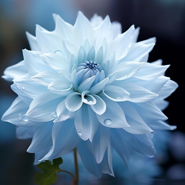 Photo une belle image de fleur bleu blanc clair avec une ia générative