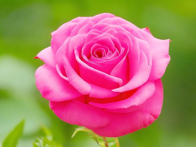 Une belle image de fleur de rose de couleur rose et rouge a été générée