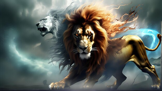 une belle image d'un lion