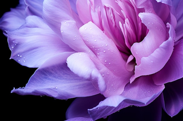Une belle image macro d'une tulipe violette velouté