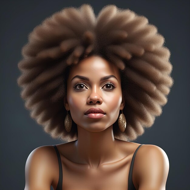 une belle jeune femme africaine avec des cheveux bouclés une belle jeune femme africaine avec des cheveux bouclés