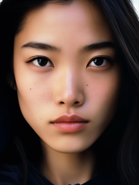 Belle jeune femme asiatique portrait jolie fille papier peint photo de fond