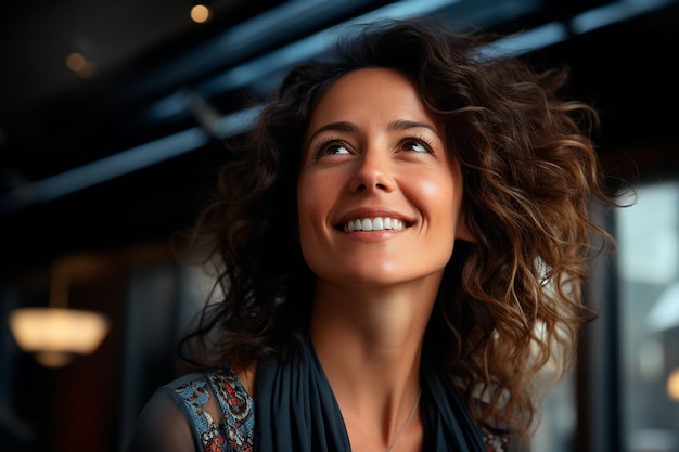 une belle jeune femme souriante et générative