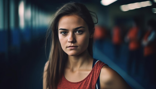 Belle jeune fille dans le sport