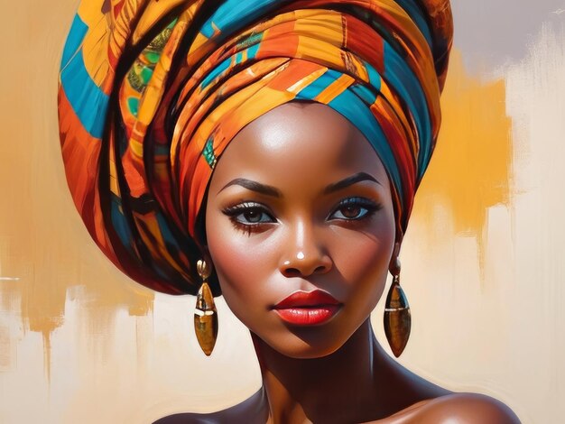 une belle jeune reine noire africaine