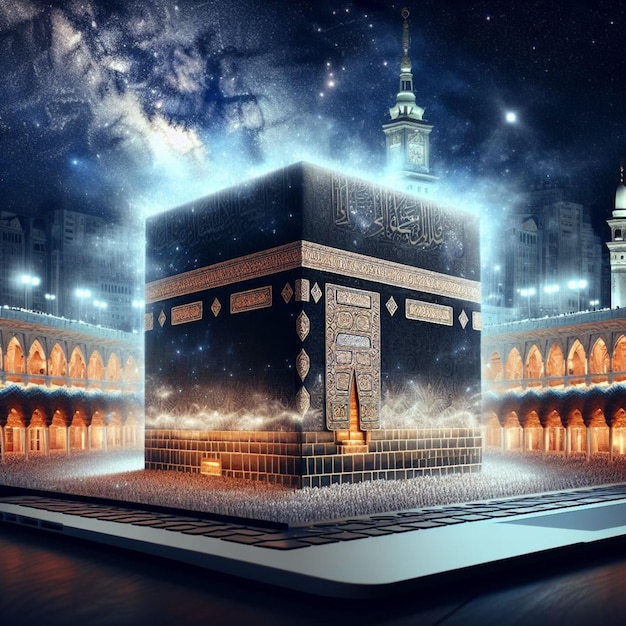 Belle Kaaba hajj piglrimage à la Mecque umra eid al adha photo d'arrière-plan de la Mecque