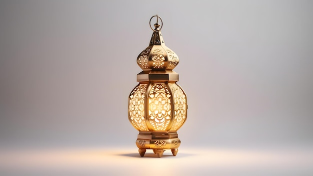 Belle lampe arabe isolée sur fond blanc et noir