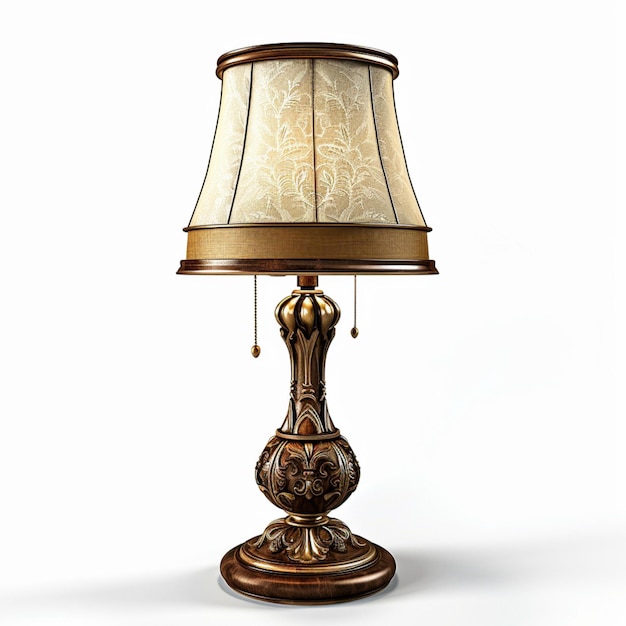Belle lampe Vieille lampe sur fond blanc
