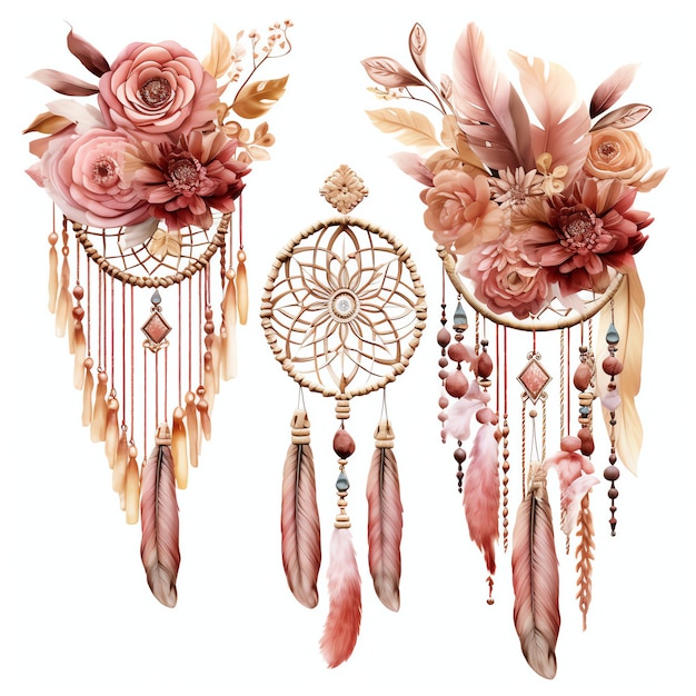 une belle macrame dans une illustration de clipart de style boho