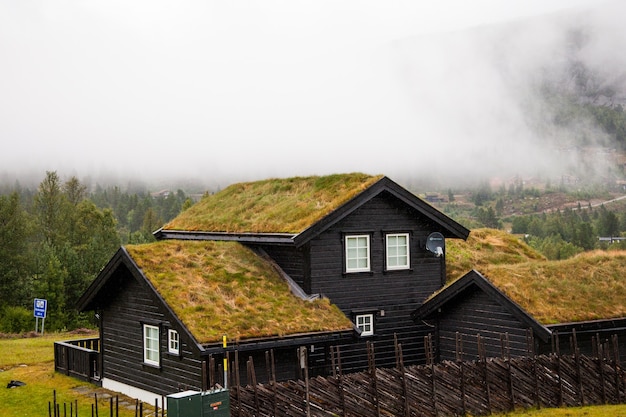 Belle maison de campagne en Norvège. Chalet de rêve dans la nature.