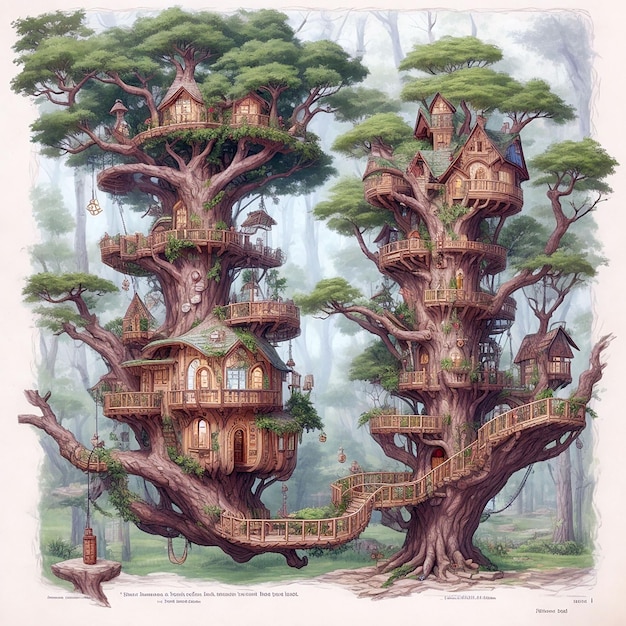 une belle maison dans les arbres