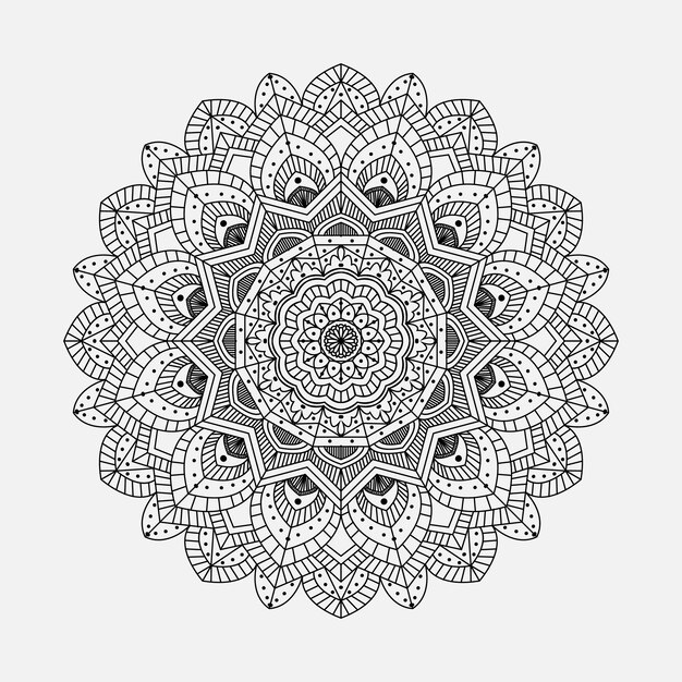 Photo belle mandala floral à colorier