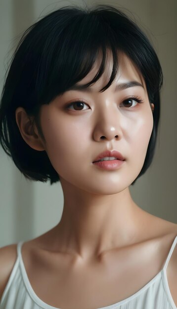 Une belle mannequin asiatique