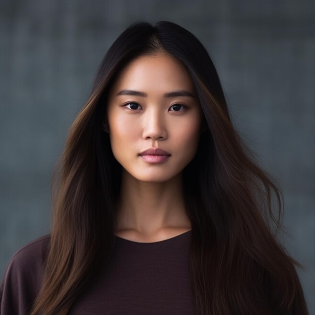 Une belle mannequin asiatique